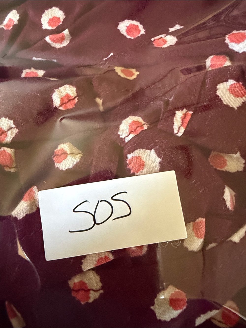 Anthropologie TYLHO Burgandy & White Polka Dot West Side Street Dress Sz S - Picture 8 of 8